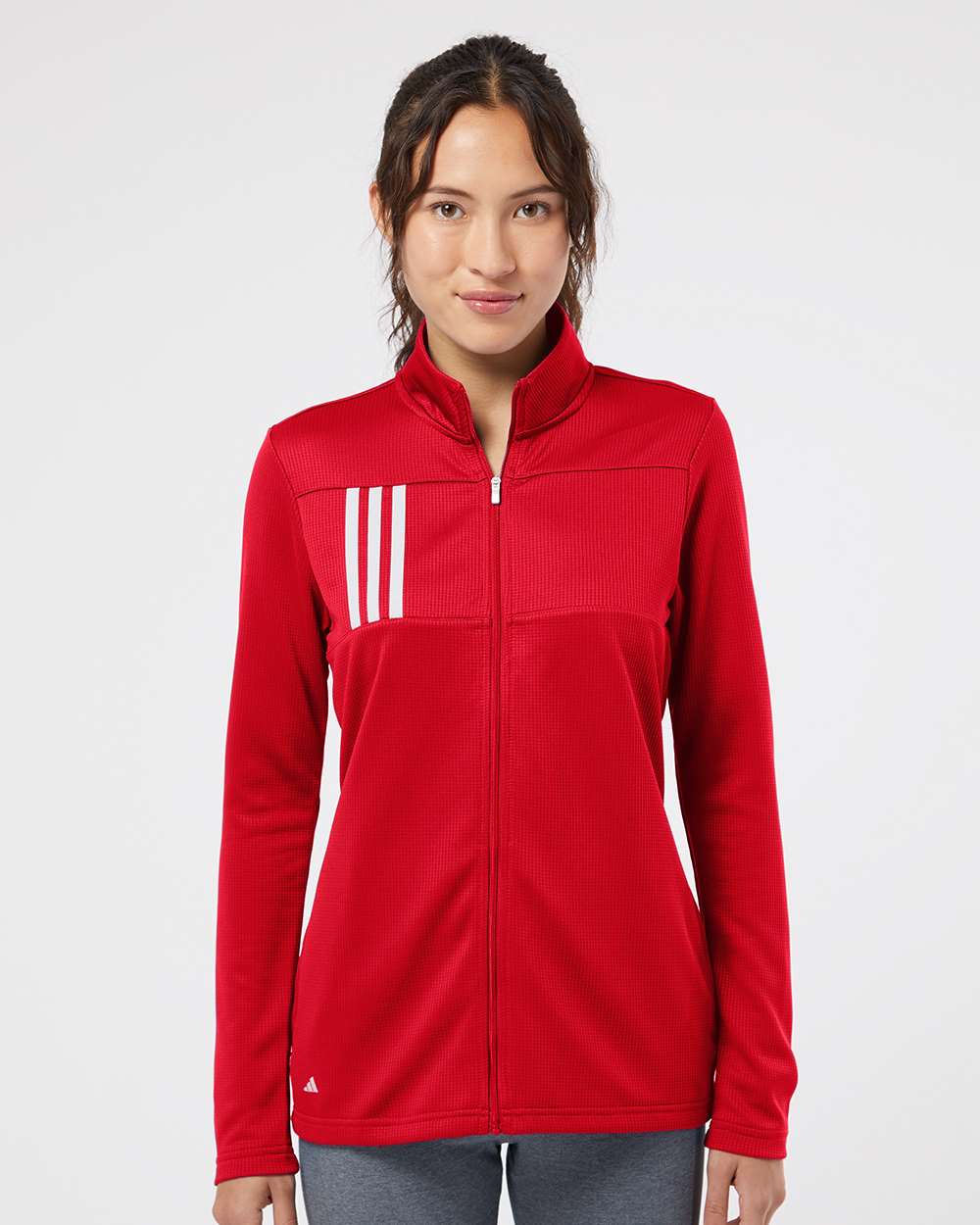 Custom Embroidery - Adidas - Women's 3-Stripes Double Knit Full-Zip - A483