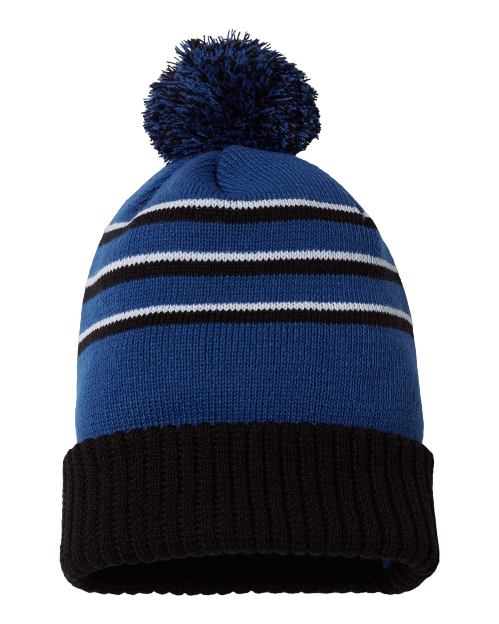 Custom Embroidery - Richardson - Stripe Pom Cuffed Beanie - 134