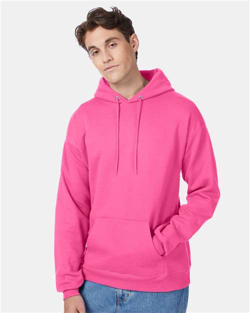 Custom Embroidered - Hanes - Ecosmart® Hooded Sweatshirt - Safety Pink - P170