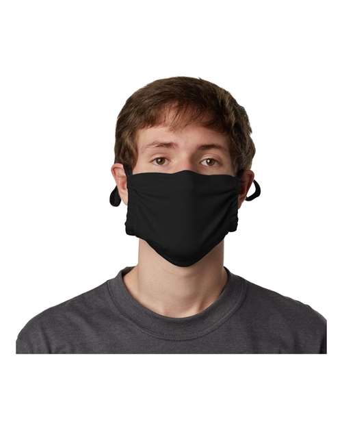 Custom Embroidered - Hanes - 2-Ply Polyester Pocket Face Mask - MKPKPR