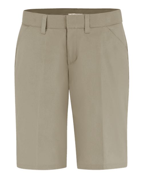 Custom Embroidered - Dickies - Women's Flat Front Shorts - FR22