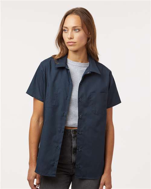 Custom Embroidered - Dickies - Women's Industrial Short Sleeve Work Shirt - 5350