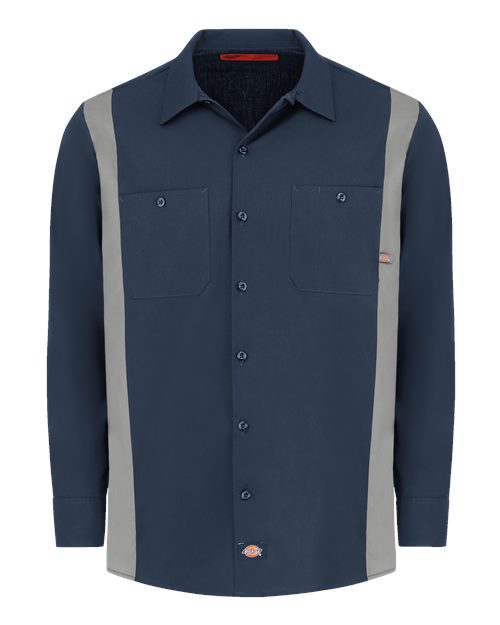 Custom Embroidered - Dickies - Men's Tall Industrial Colorblocked Long Sleeve Shirt - 5524T