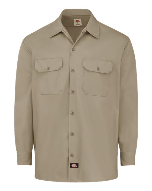 Custom Embroidered - Dickies - Men's Heavyweight Cotton Long Sleeve Shirt - 5549