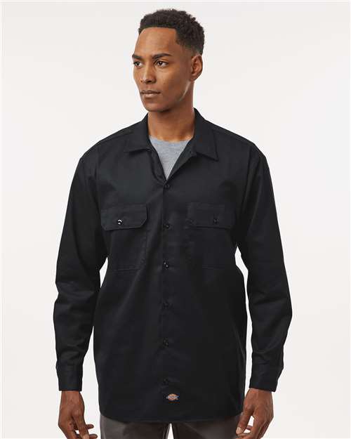 Custom Embroidered - Dickies - Men's Long Sleeve Work Shirt - 5574