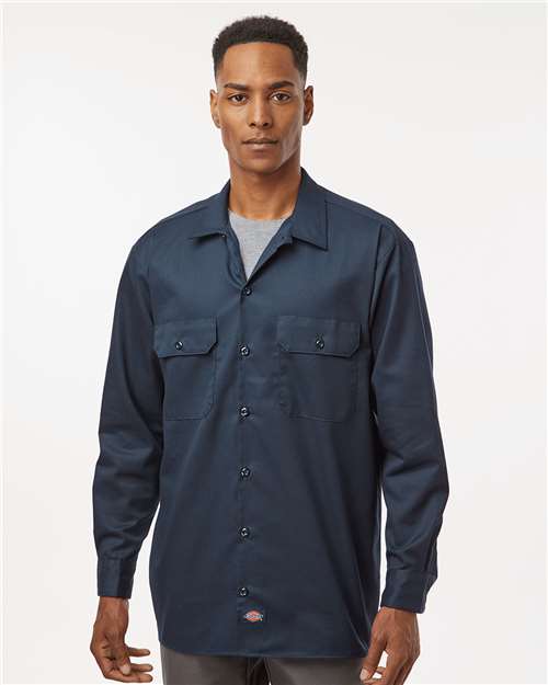 Custom Embroidered - Dickies - Men's Long Sleeve Work Shirt - 5574