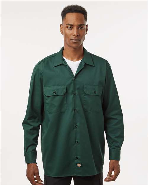 Custom Embroidered - Dickies - Men's Long Sleeve Work Shirt - 5574