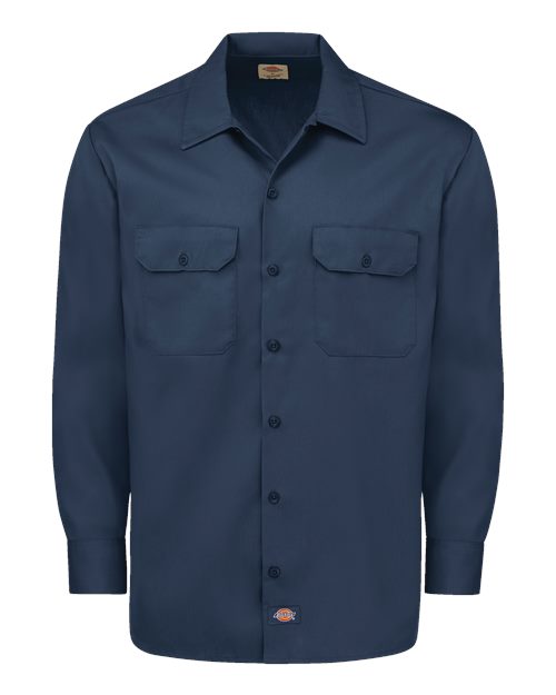 Custom Embroidered - Dickies - Men's Tall Long Sleeve Work Shirt - 5574T