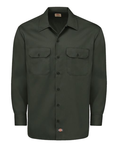 Custom Embroidered - Dickies - Men's Tall Long Sleeve Work Shirt - 5574T