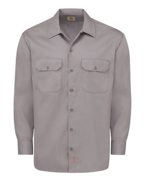 Custom Embroidered - Dickies - Men's Tall Long Sleeve Work Shirt - 5574T