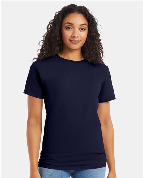 Custom Embroidered - Hanes - Essential-T T-Shirt - Athletic Navy - 5280