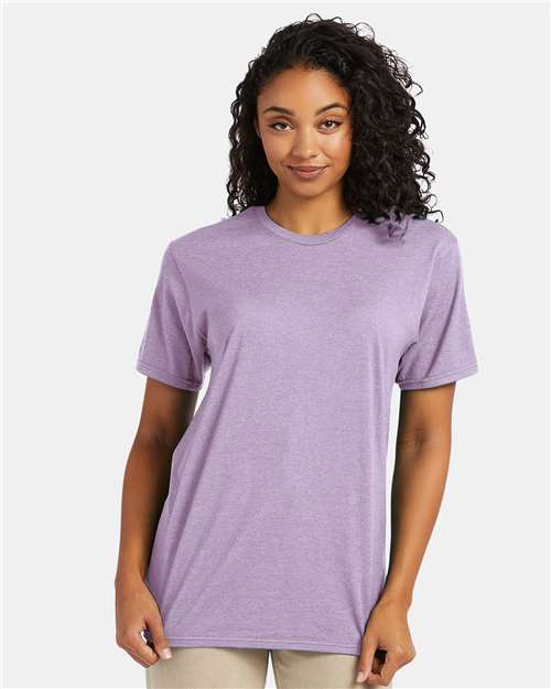 Custom Embroidered - Hanes - Perfect-T T-Shirt - Marbled Pale Violet - 4980