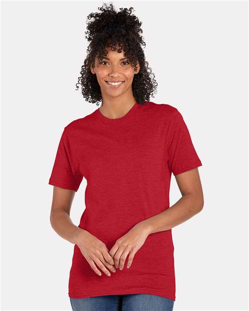 Custom Embroidered - Hanes - Perfect-T T-Shirt - Red Pepper Heather - 4980