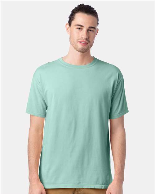 Custom Embroidered - ComfortWash by Hanes - Men's Garment-Dyed T-Shirt - Honeydew - GDH100