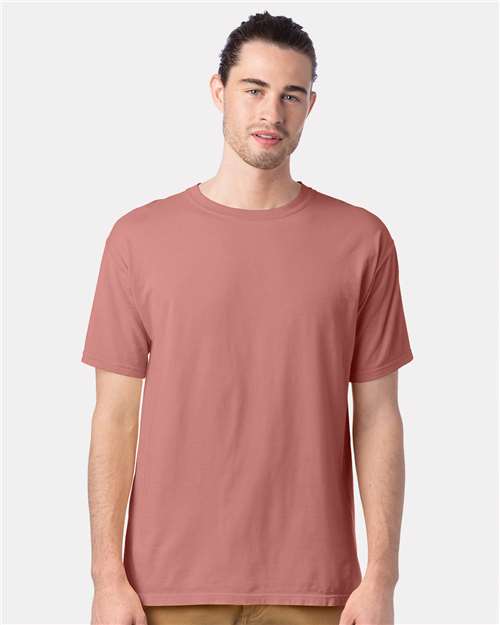 Custom Embroidered - ComfortWash by Hanes - Garment-Dyed T-Shirt - Mauve - GDH100