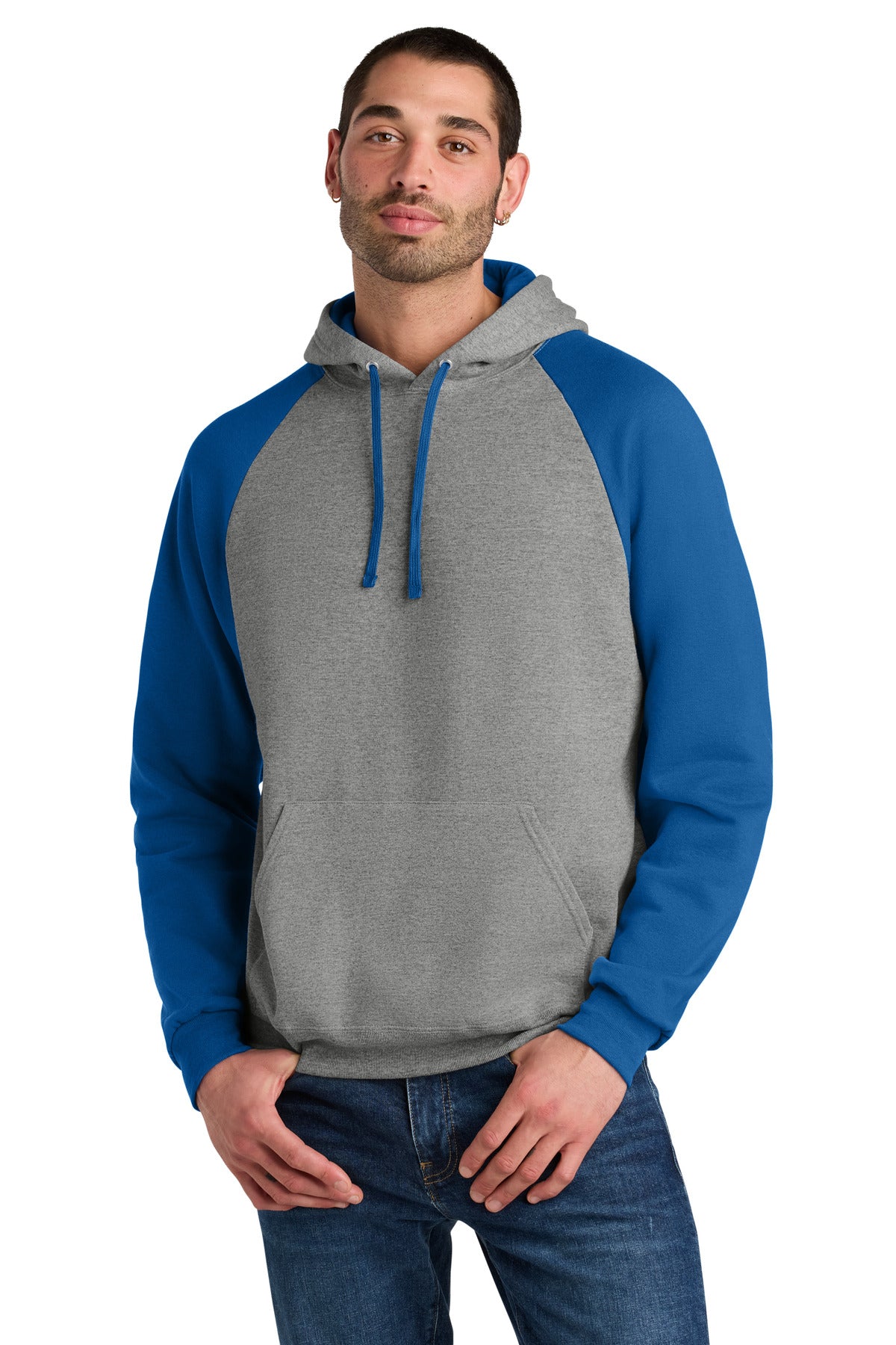 Custom Embroidery or DTF Print - Jerzees ®  Unisex NuBlend ®  Colorblock Raglan Hoodie Sweatshirt 96C