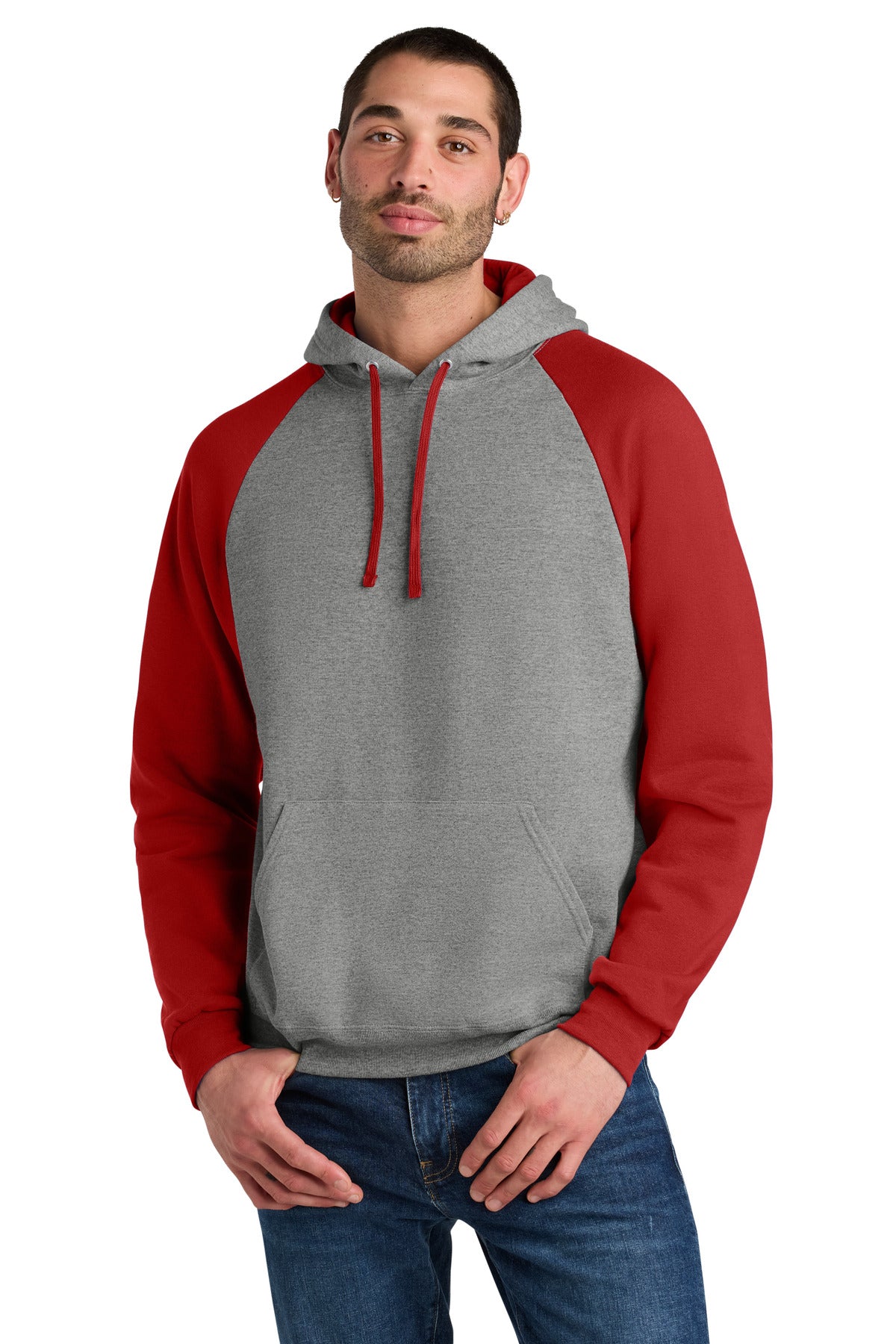 Custom Embroidery or DTF Print - Jerzees ®  Unisex NuBlend ®  Colorblock Raglan Hoodie Sweatshirt 96C