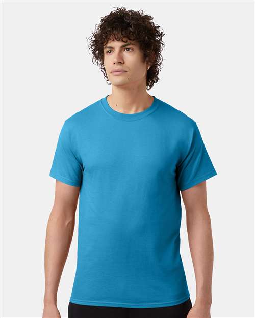 Custom Embroidered - Champion - Short Sleeve T-Shirt - Blue Lagoon - T425