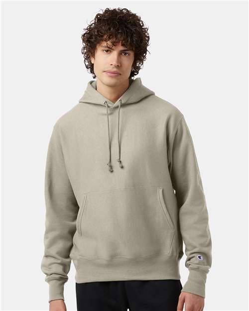 Custom Embroidered - Champion - Reverse Weave® Hooded Sweatshirt - Sand - S101