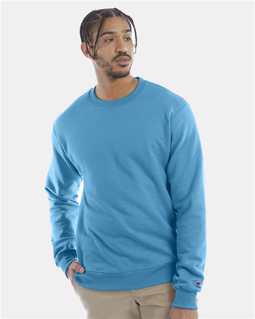 Custom Embroidered - Champion - Powerblend® Crewneck Sweatshirt - Tempo Teal - S600