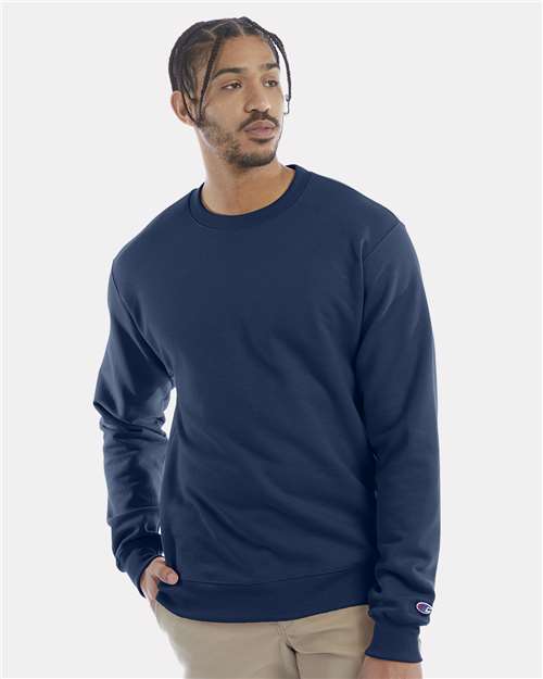 Custom Embroidered - Champion - Powerblend® Crewneck Sweatshirt - Late Night Blue - S600