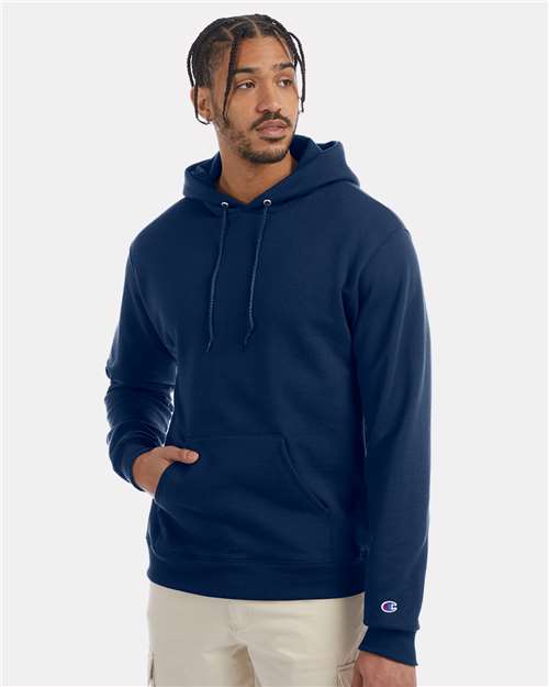 Custom Embroidered - Champion - Powerblend® Hooded Sweatshirt - Late Night Blue - S700