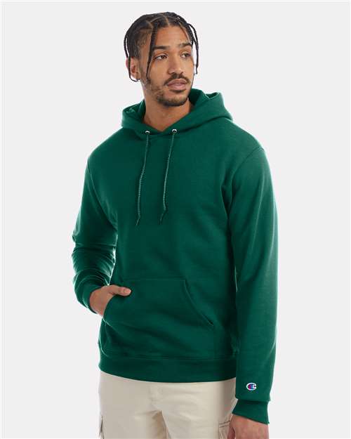 Custom Embroidered - Champion - Powerblend® Hooded Sweatshirt - Emerald Green - S700