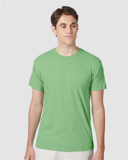 Custom Embroidered - Hanes - Perfect-T Triblend T-Shirt - True Green Heather - 42TB