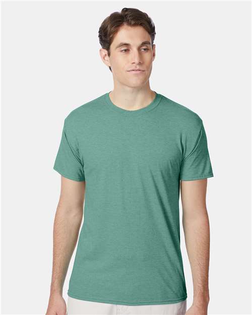 Custom Embroidered - Hanes - Perfect-T Triblend T-Shirt - Green Clay Heather - 42TB