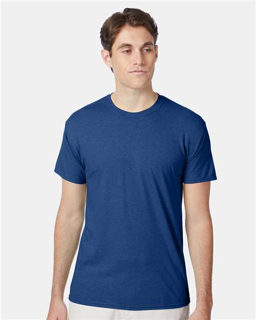 Custom Embroidered - Hanes - Perfect-T Triblend T-Shirt - Regal Navy Heather - 42TB