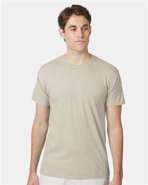 Custom Embroidered - Hanes - Perfect-T Triblend T-Shirt - Sand Heather - 42TB