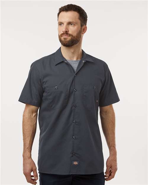 Custom Embroidered - Dickies - Men's Industrial Short Sleeve Work Shirt - S535