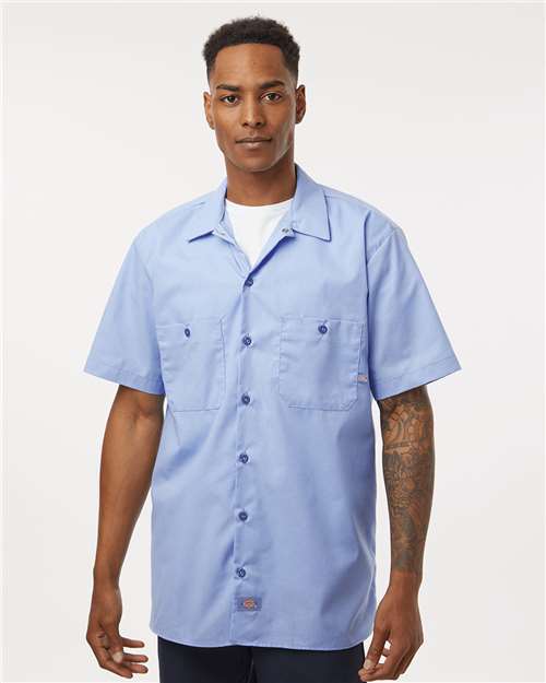 Custom Embroidered - Dickies - Men's Industrial Short Sleeve Work Shirt - S535