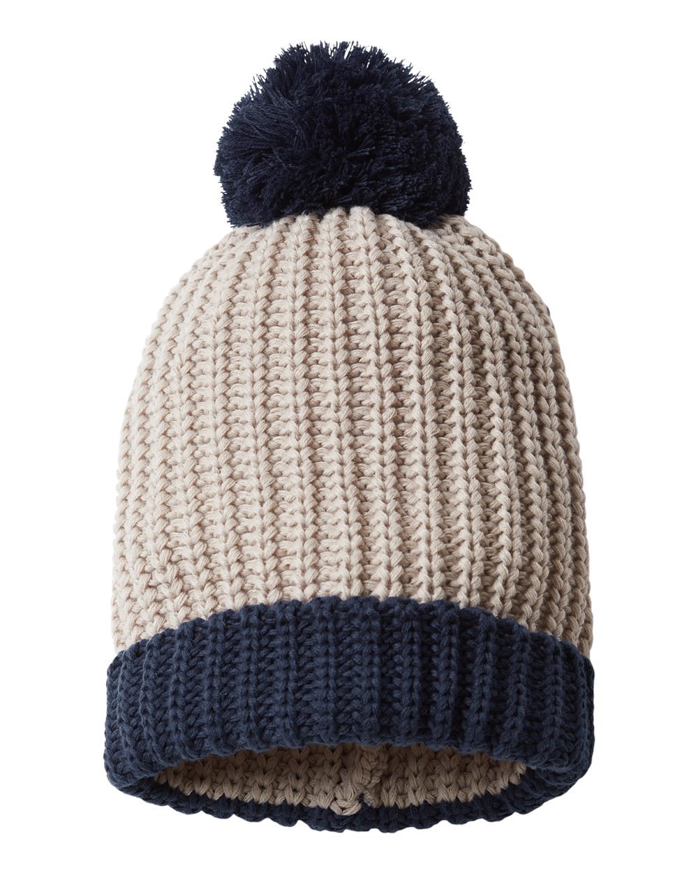 Custom Embroidery - Richardson - Chunky Cable with Cuff & Pom Beanie - 143R