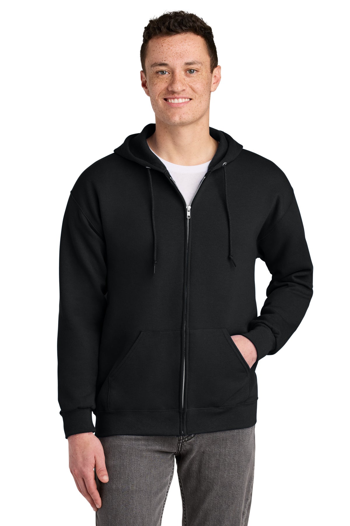 Custom Embroidery or DTF Print - Jerzees ®  - NuBlend ®  Full-Zip Hooded Sweatshirt.  993M