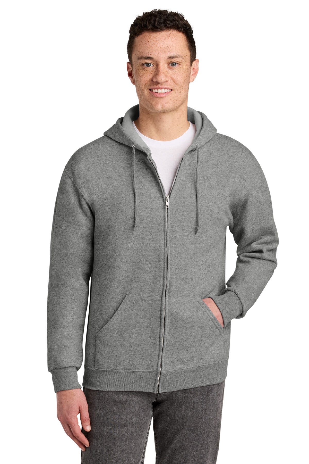 Custom Embroidery or DTF Print - Jerzees ®  - NuBlend ®  Full-Zip Hooded Sweatshirt.  993M