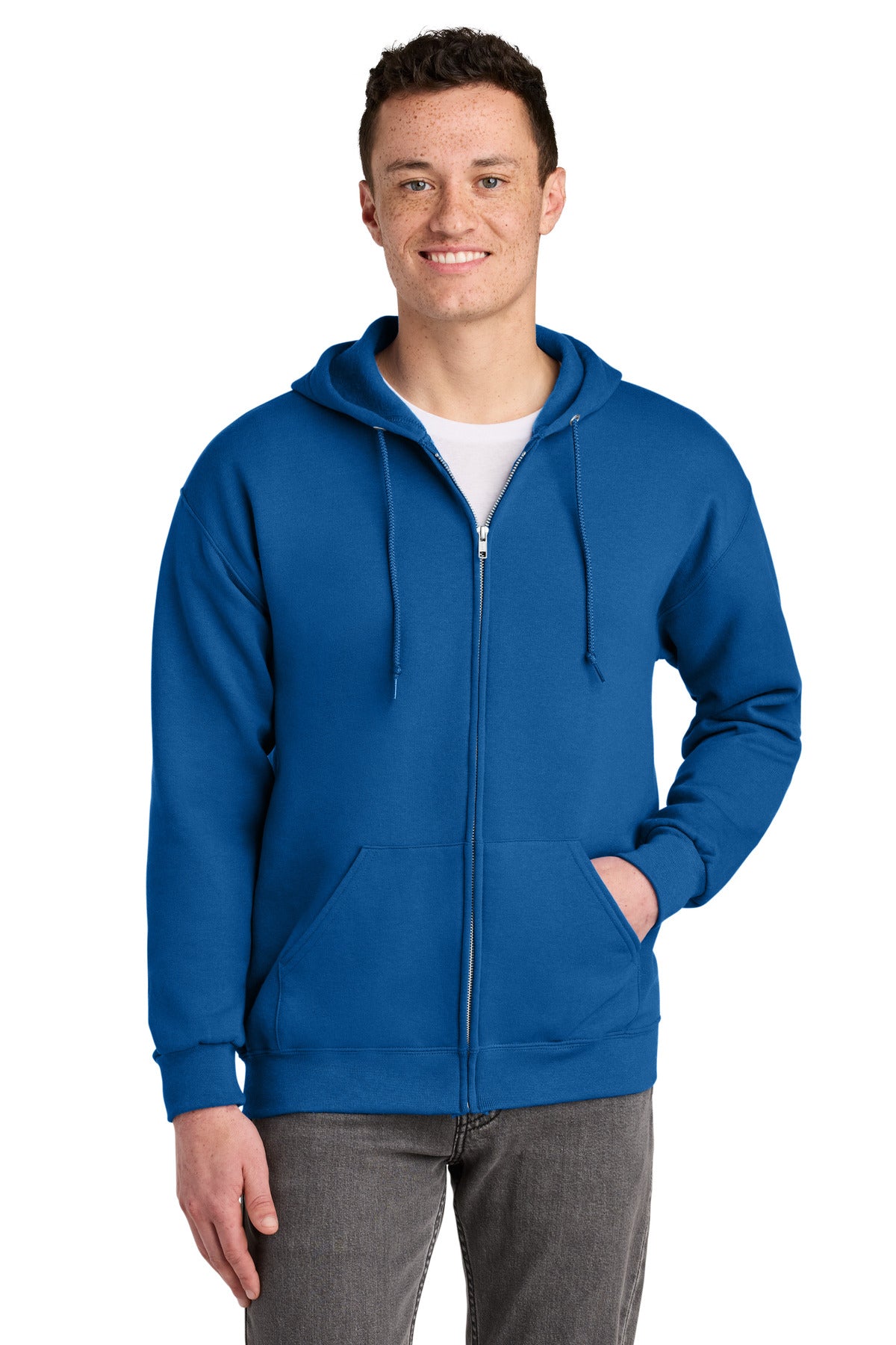 Custom Embroidery or DTF Print - Jerzees ®  - NuBlend ®  Full-Zip Hooded Sweatshirt.  993M