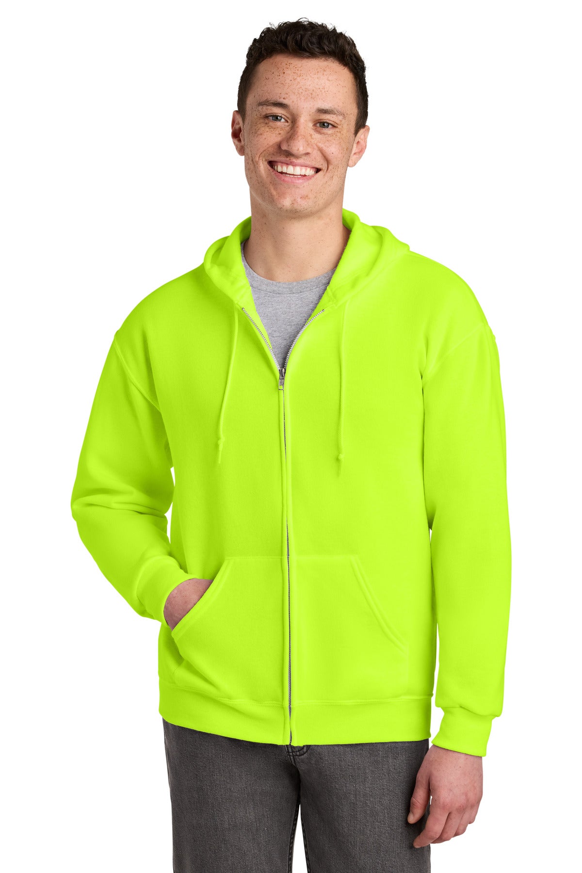 Custom Embroidery or DTF Print - Jerzees ®  - NuBlend ®  Full-Zip Hooded Sweatshirt.  993M
