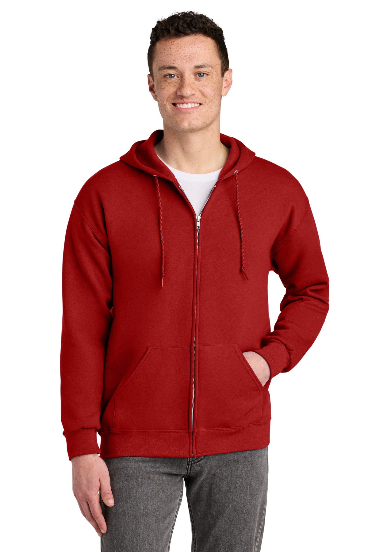 Custom Embroidery or DTF Print - Jerzees ®  - NuBlend ®  Full-Zip Hooded Sweatshirt.  993M