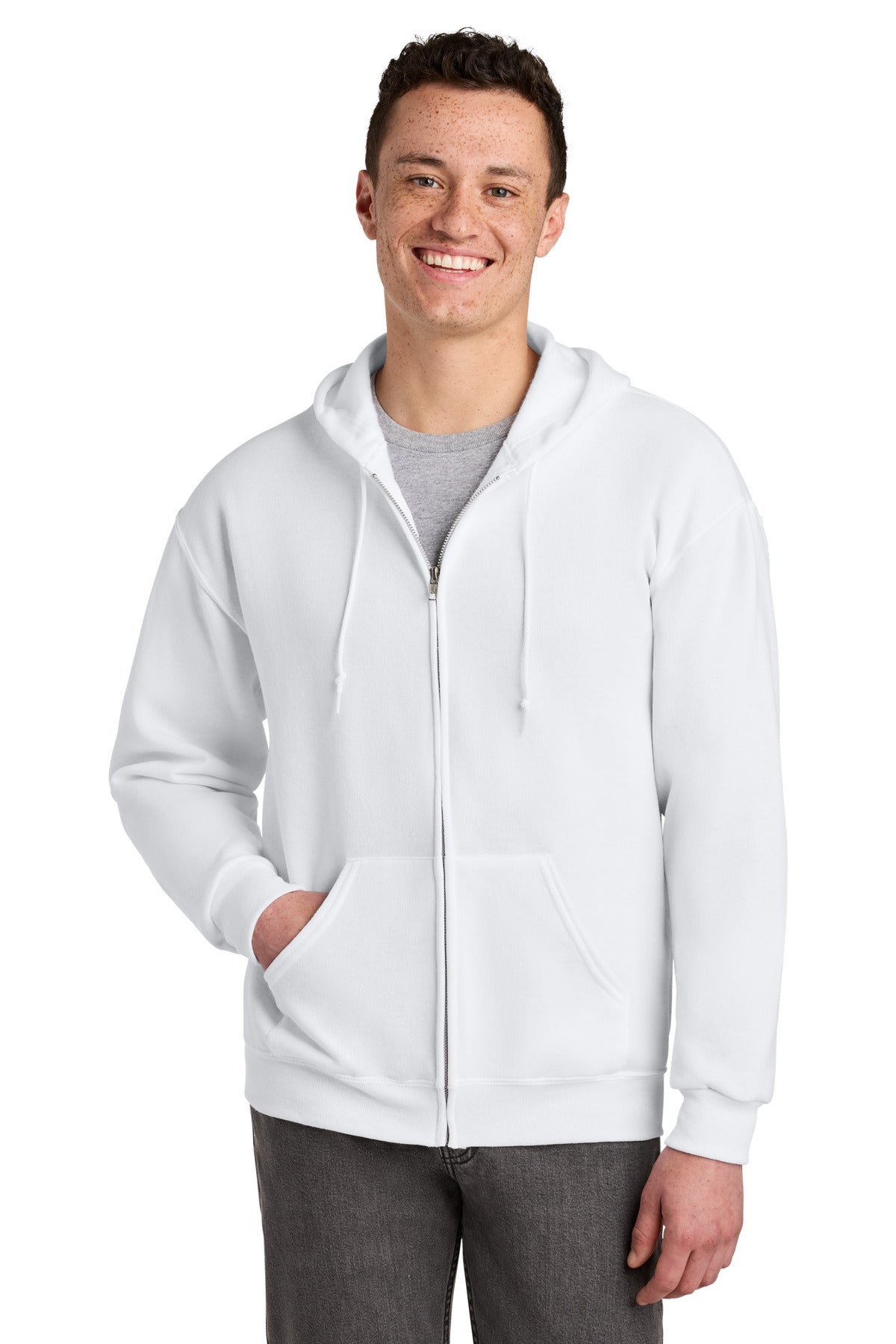 Custom Embroidery or DTF Print - Jerzees ®  - NuBlend ®  Full-Zip Hooded Sweatshirt.  993M