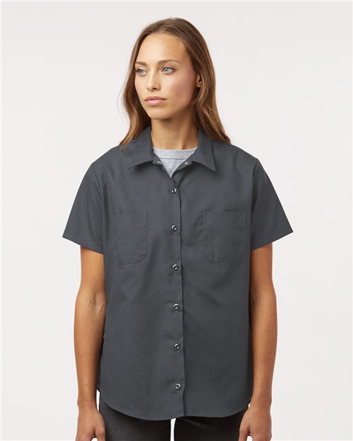 Custom Embroidered - Dickies - Women's Industrial Short Sleeve Work Shirt - 5350