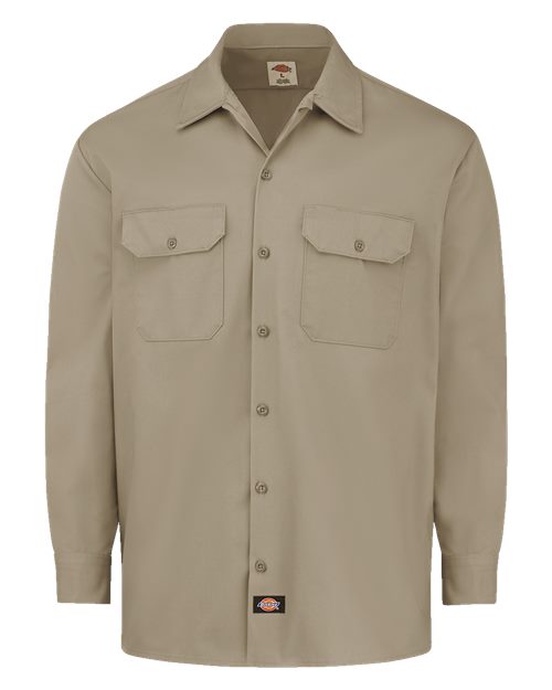 Custom Embroidered - Dickies - Men's Heavyweight Cotton Long Sleeve Shirt - 5549
