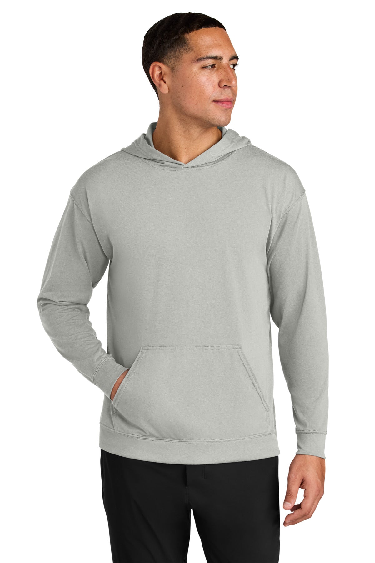 Custom Embroidery or DTF Print - A4 Softek Long Sleeve Hooded Tee A4N3528