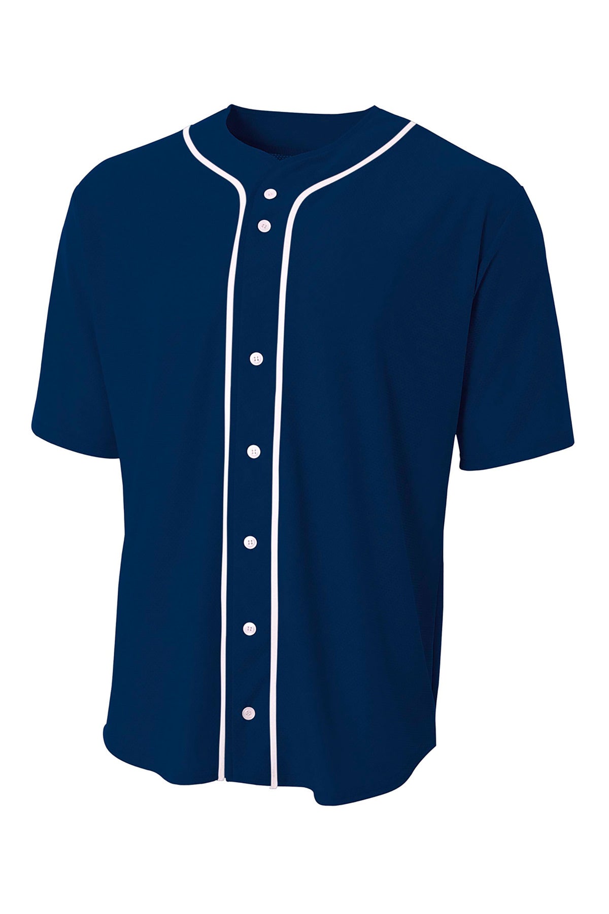 Custom Embroidery or DTF Print - A4 Short Sleeve Full-Button Baseball Top A4N4184