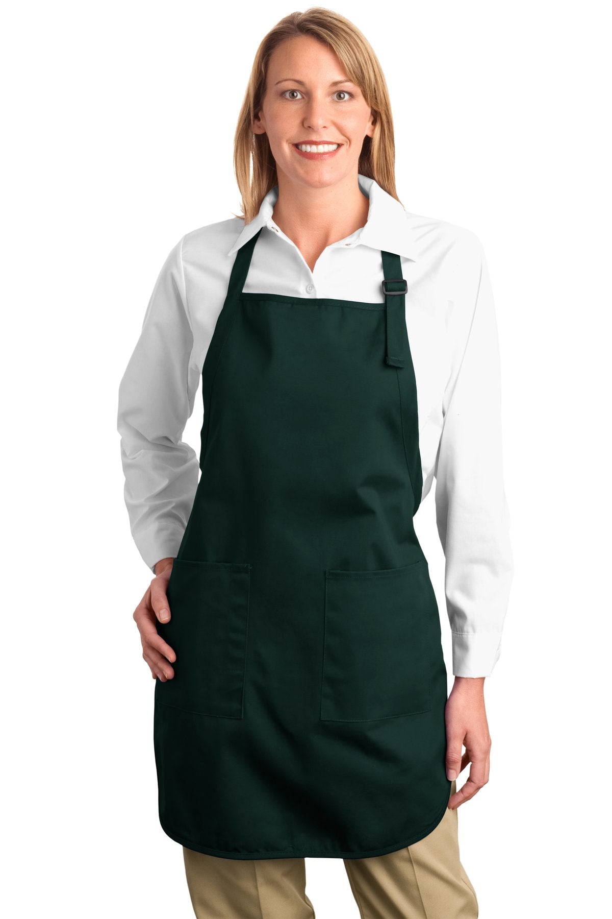 Custom Embroidery or DTF Print - Port Authority ®  Full-Length Apron with Pockets.  A500