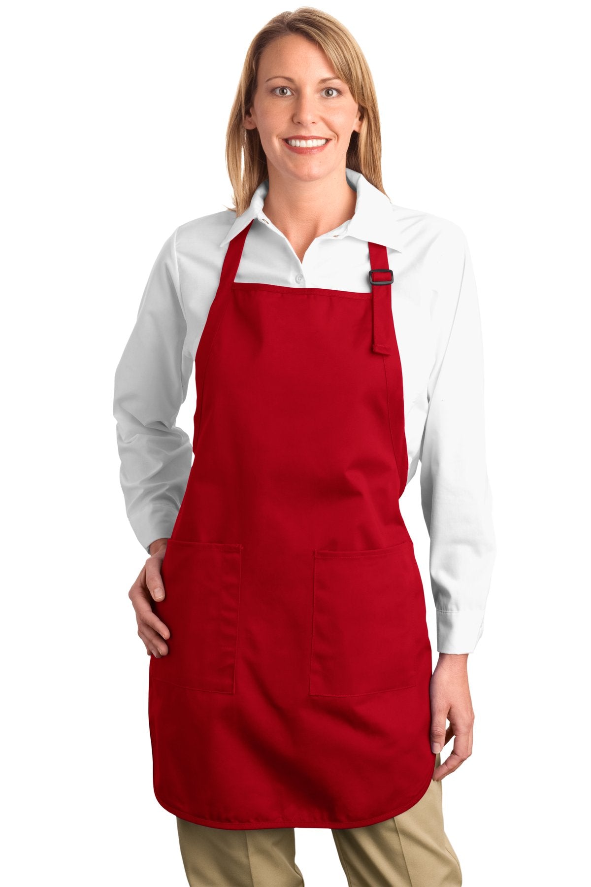 Custom Embroidery or DTF Print - Port Authority ®  Full-Length Apron with Pockets.  A500