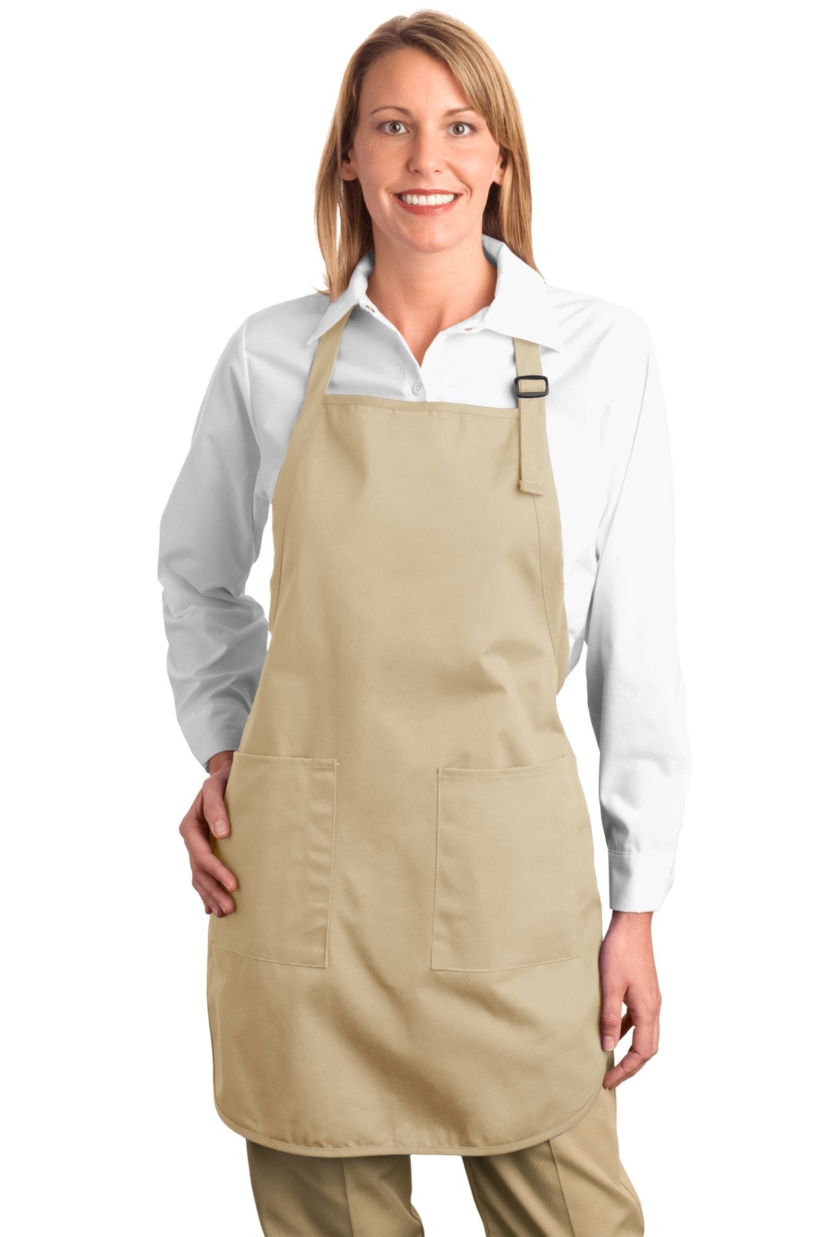 Custom Embroidery or DTF Print - Port Authority ®  Full-Length Apron with Pockets.  A500