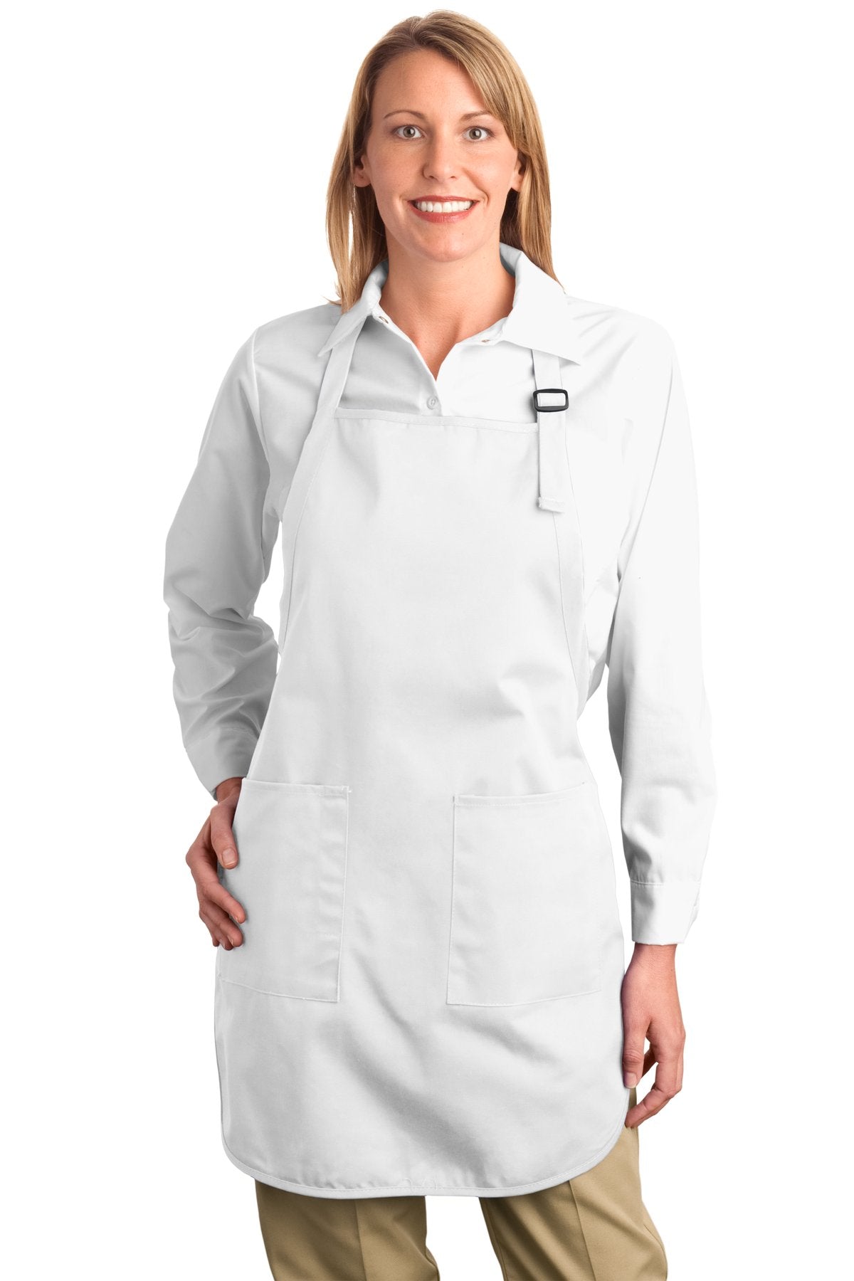 Custom Embroidery or DTF Print - Port Authority ®  Full-Length Apron with Pockets.  A500