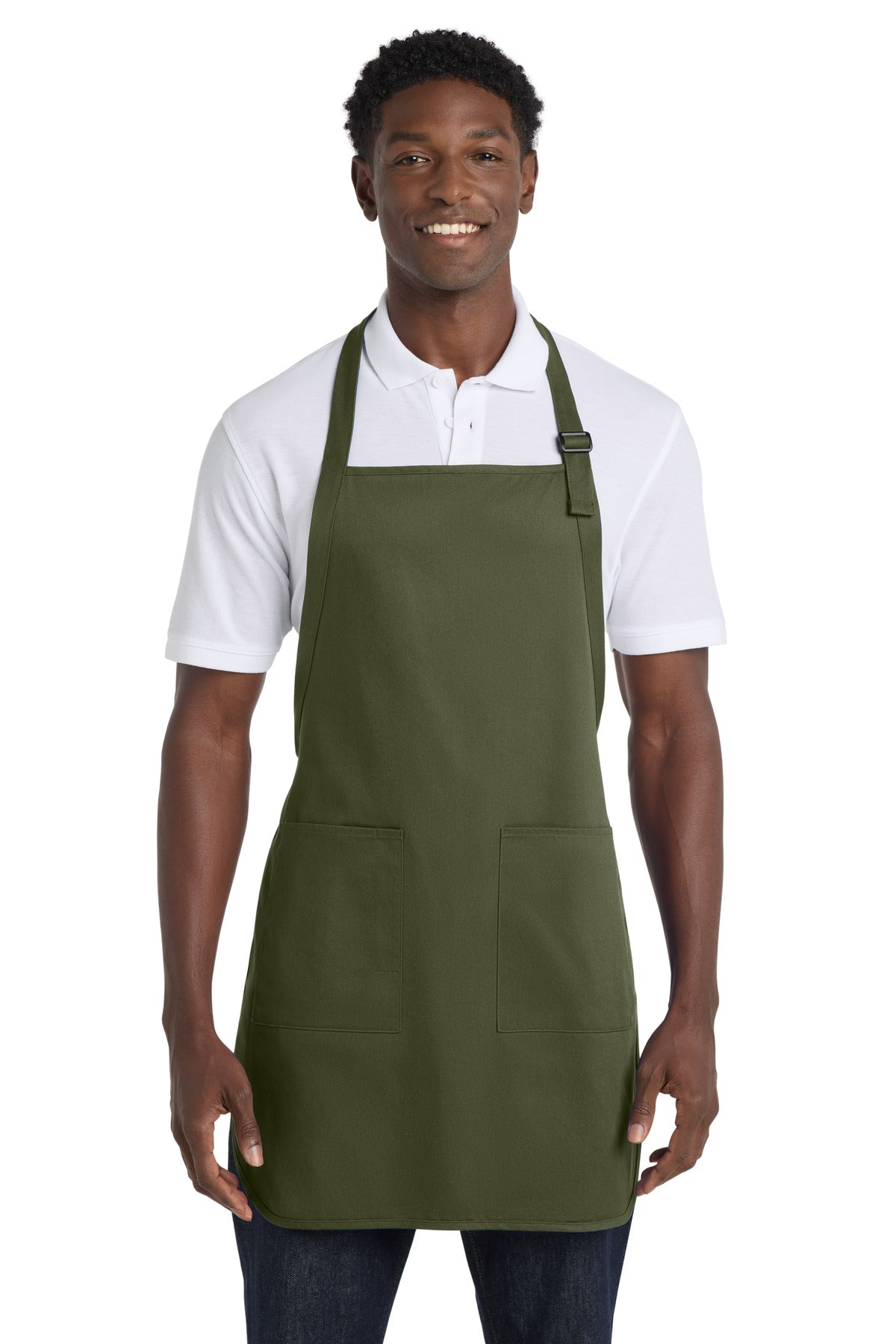 Custom Embroidery or DTF Print - Port Authority ®  Full-Length Apron with Pockets.  A500
