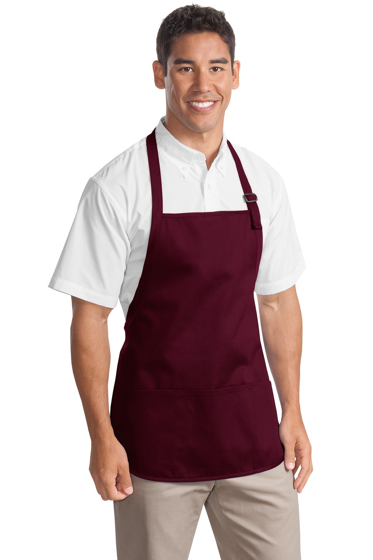 Custom Embroidery or DTF Print - Port Authority ®  Medium-Length Apron with Pouch Pockets.  A510